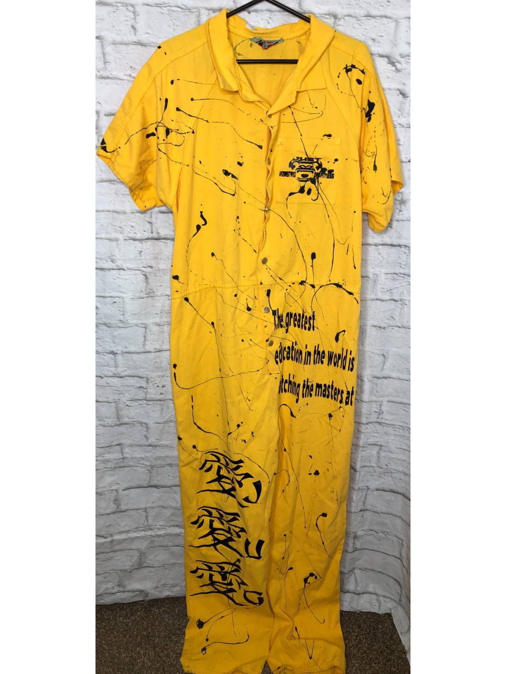Bob Barker Jail Inmate Prison Yellow Prisoner Jumpsuit 2XL Custom - Read Desc